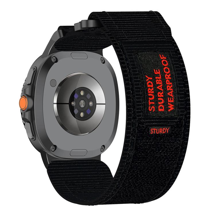 For Samsung Galaxy Watch8 / Watch8 Classic Two Sections Nylon Hook And Loop Fastener Watch Band(Black) - free shipping - PMC TechLife - Order now!