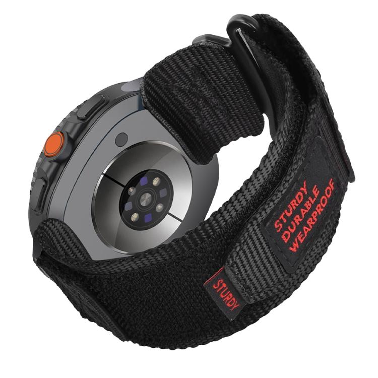 For Samsung Galaxy Watch8 / Watch8 Classic Two Sections Nylon Hook And Loop Fastener Watch Band(Black) - free shipping - PMC TechLife - Order now!