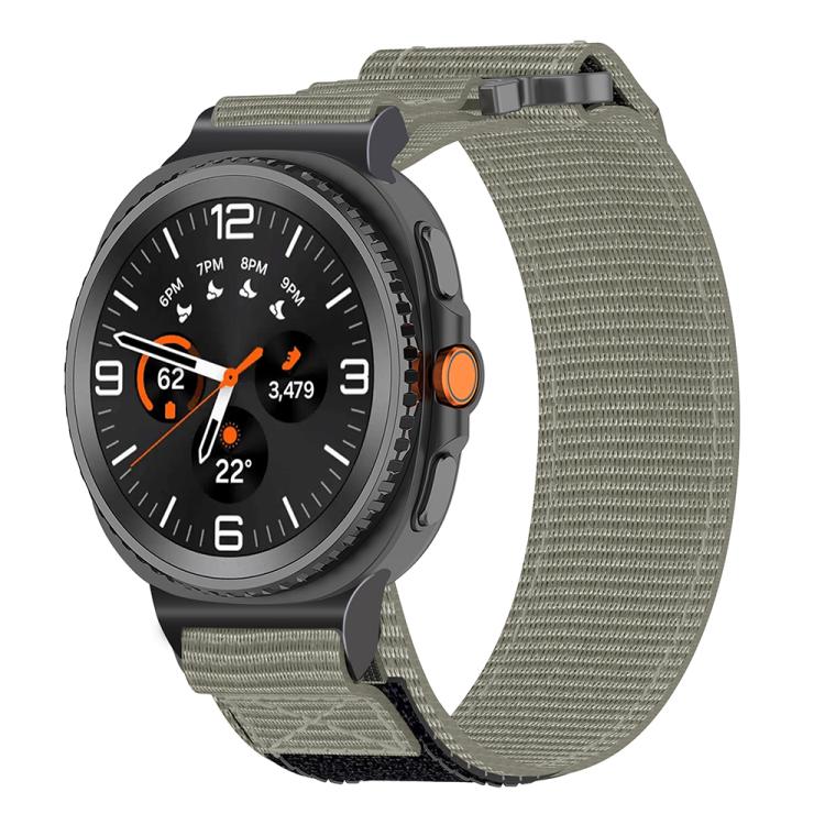 For Samsung Galaxy Watch8 / Watch8 Classic Two Sections Nylon Hook And Loop Fastener Watch Band(Gray) - free shipping - PMC TechLife - Order now!