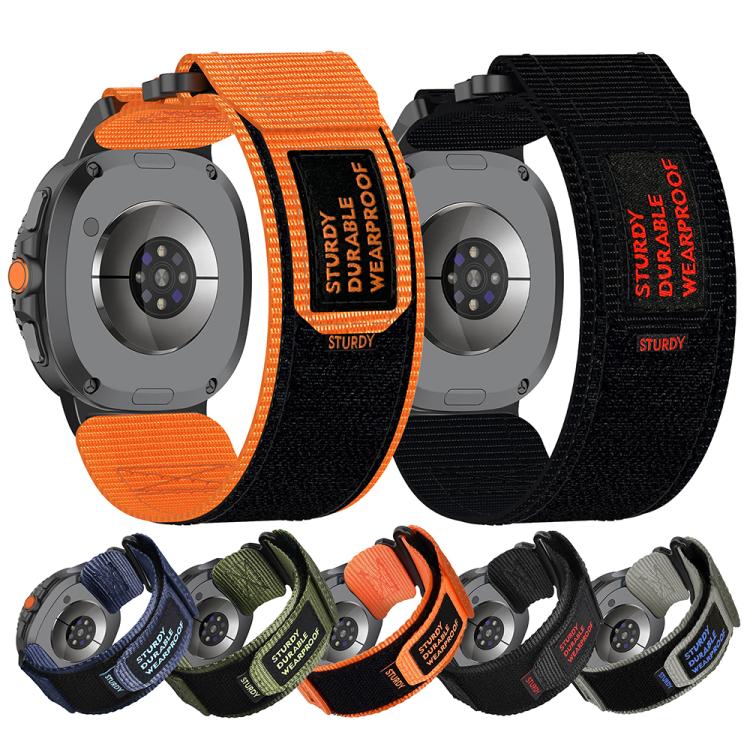 For Samsung Galaxy Watch8 / Watch8 Classic Two Sections Nylon Hook And Loop Fastener Watch Band(Black) - free shipping - PMC TechLife - Order now!