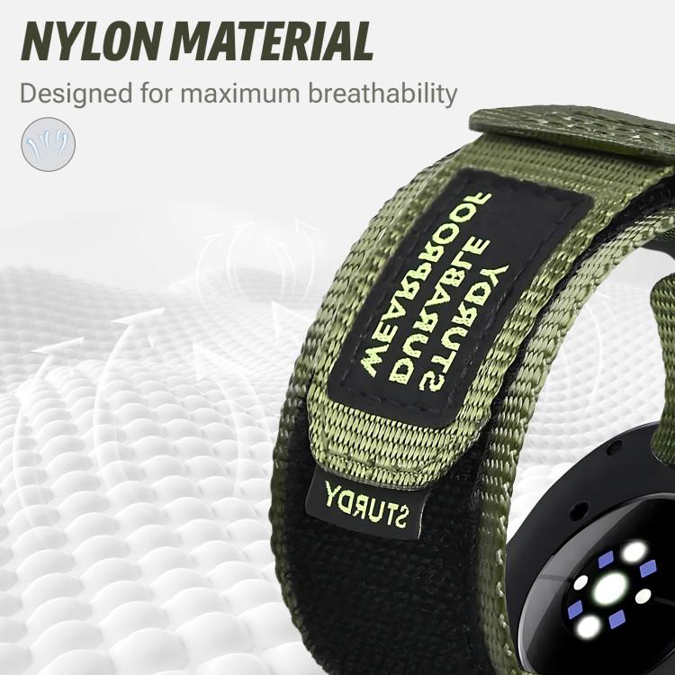 For Samsung Galaxy Watch8 / Watch8 Classic Two Sections Nylon Hook And Loop Fastener Watch Band(Green) - free shipping - PMC TechLife - Order now!