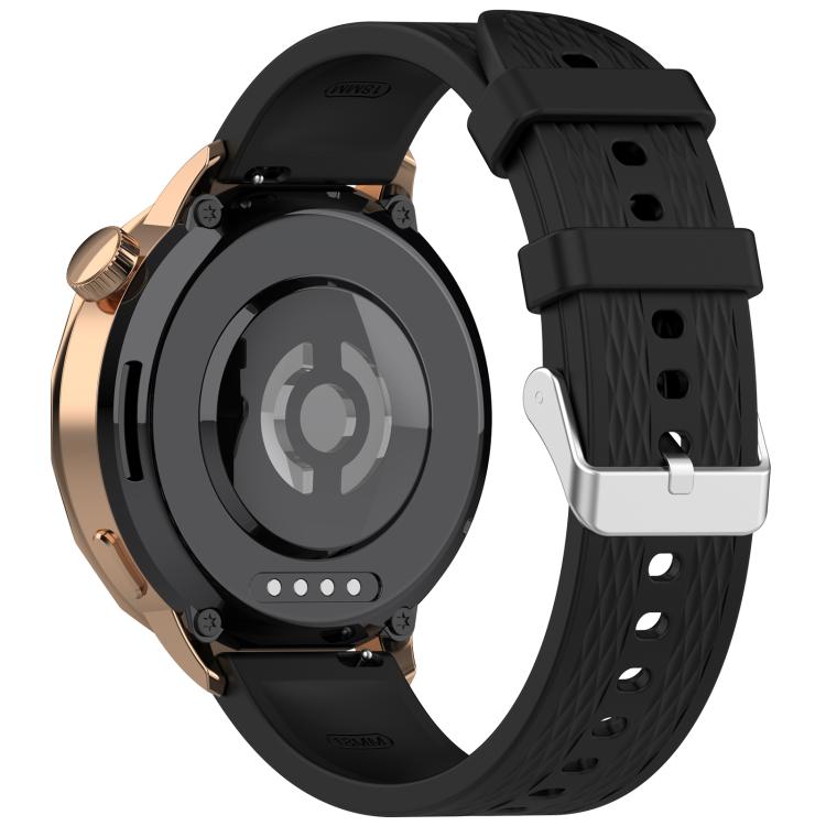 For OnePlus Watch 3 43mm Rhombic Texture Groove Silicone Watch Band(Black) - free shipping - PMC TechLife - Order now!
