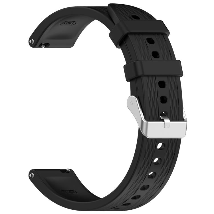 For OnePlus Watch 3 43mm Rhombic Texture Groove Silicone Watch Band(Black) - free shipping - PMC TechLife - Order now!