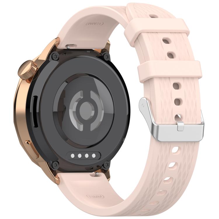 For OnePlus Watch 3 43mm Rhombic Texture Groove Silicone Watch Band(Light Pink) - free shipping - PMC TechLife - Order now!