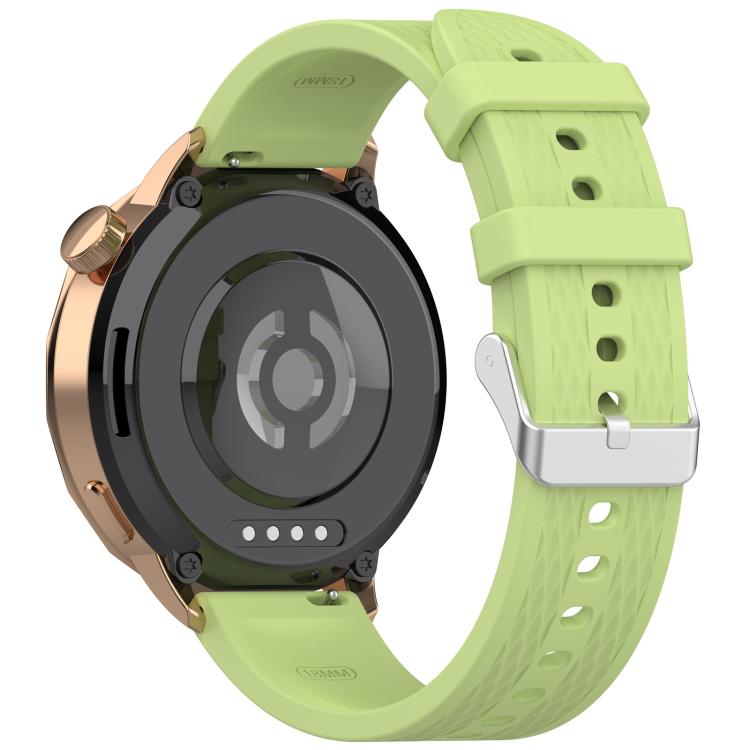 For OnePlus Watch 3 43mm Rhombic Texture Groove Silicone Watch Band(Lime) - free shipping - PMC TechLife - Order now!