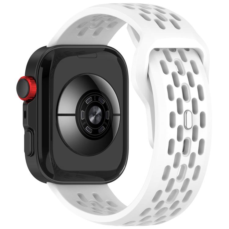 For Huawei Watch Fit4 / Fit4 Pro / Fit3 Mesh Silver Reverse Steel Buckle Silicone Watch Band(White) - free shipping - PMC TechLife - Order now!