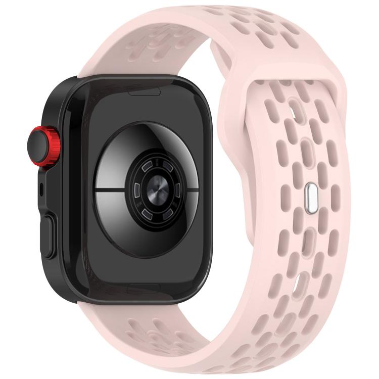 For Huawei Watch Fit4 / Fit4 Pro / Fit3 Mesh Silver Reverse Steel Buckle Silicone Watch Band(Light Pink) - free shipping - PMC TechLife - Order now!