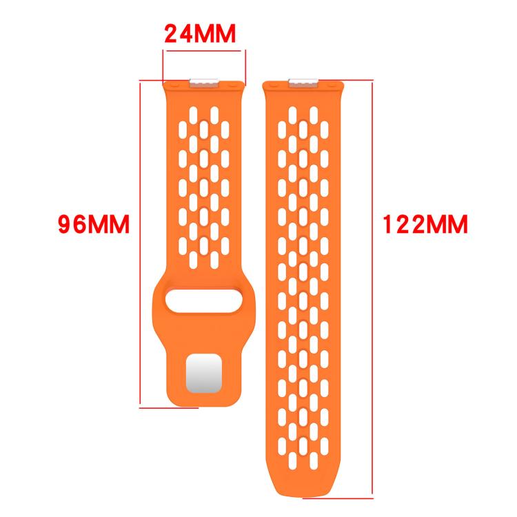 For Huawei Watch Fit4 / Fit4 Pro / Fit3 Mesh Silver Reverse Steel Buckle Silicone Watch Band(Orange) - free shipping - PMC TechLife - Order now!