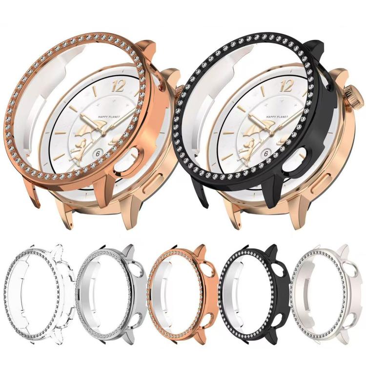 For OnePlus Watch 3 43mm Single Row Diamond Half Coverage Hollow PC Watch Protective Cover(Rose Gold) - free shipping - PMC TechLife - Order now!