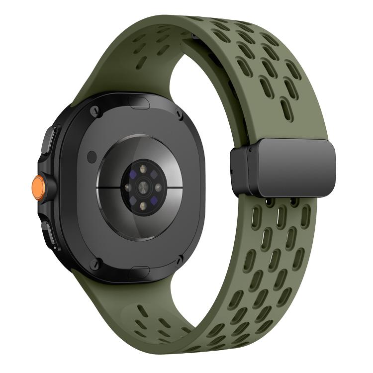 For Samsung Galaxy Watch8 / Watch8 Classic Mesh Magnetic Silicone Watch Band(Field Green) - free shipping - PMC TechLife - Order now!