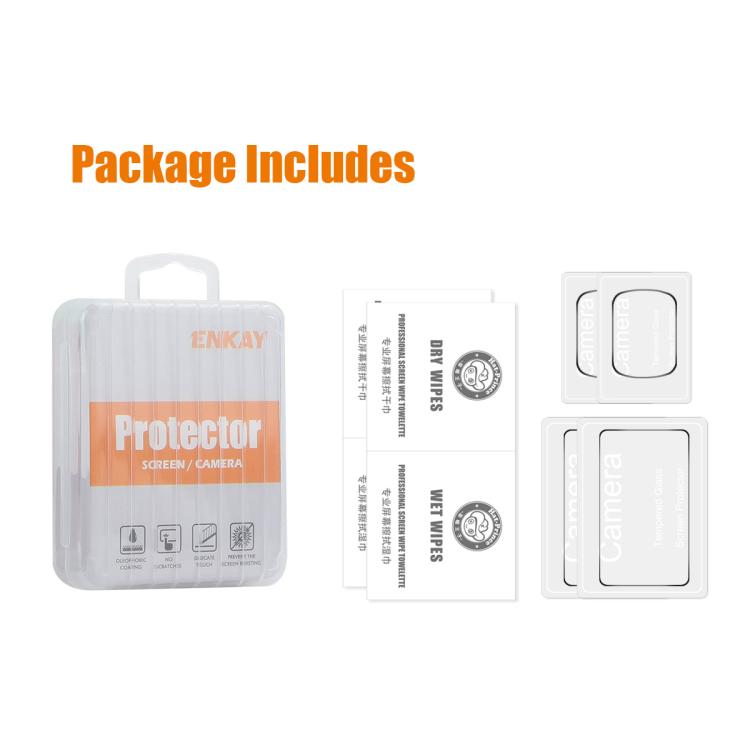 For DJI Osmo Pocket 3 2pcs ENKAY Hat-Prince 0.2mm 9H Tempered Glass Screen Protector Watch Film - free shipping - PMC TechLife - Order now!