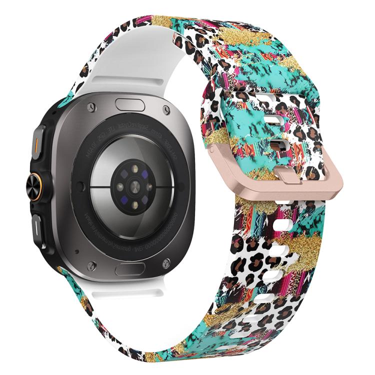 For Samsung Galaxy Watch Ultra 47mm / Ultra 2025 Printed Silicone Watch Band(Colorful Leopard Print) - free shipping - PMC TechLife - Order now!