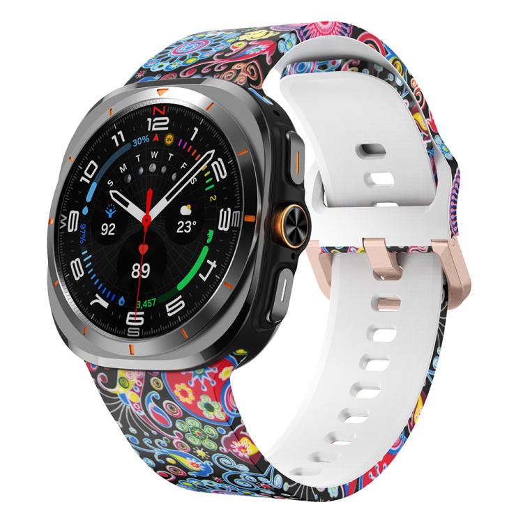 For Samsung Galaxy Watch Ultra 47mm / Ultra 2025 Printed Silicone Watch Band(Colorful Jellyfish) - free shipping - PMC TechLife - Order now!