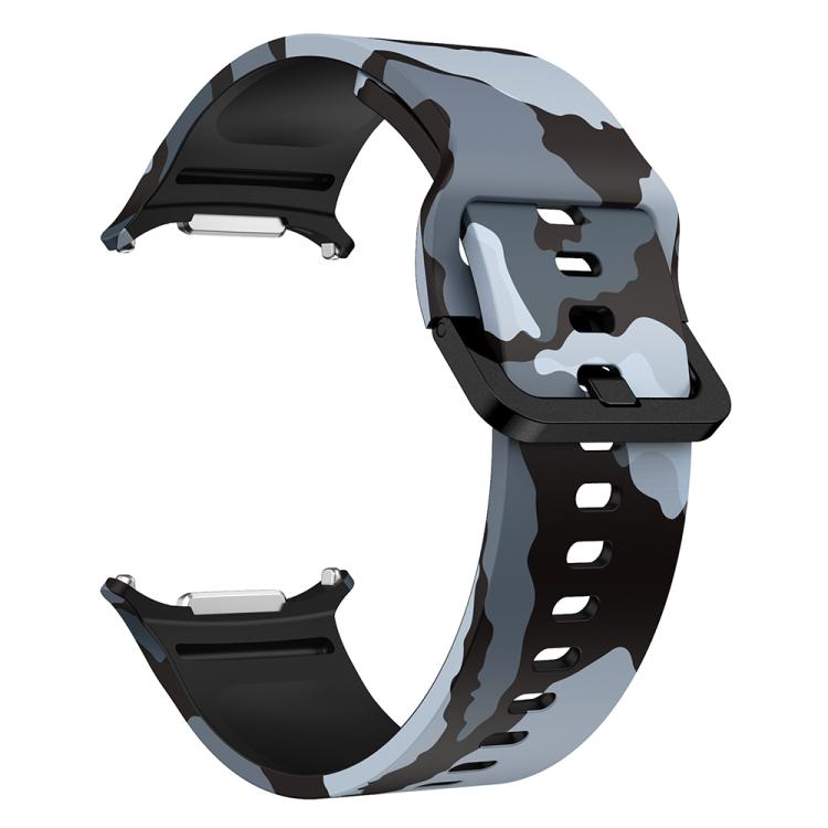 For Samsung Galaxy Watch Ultra 47mm / Ultra 2025 Printed Silicone Watch Band(Black Gray Camouflage) - free shipping - PMC TechLife - Order now!