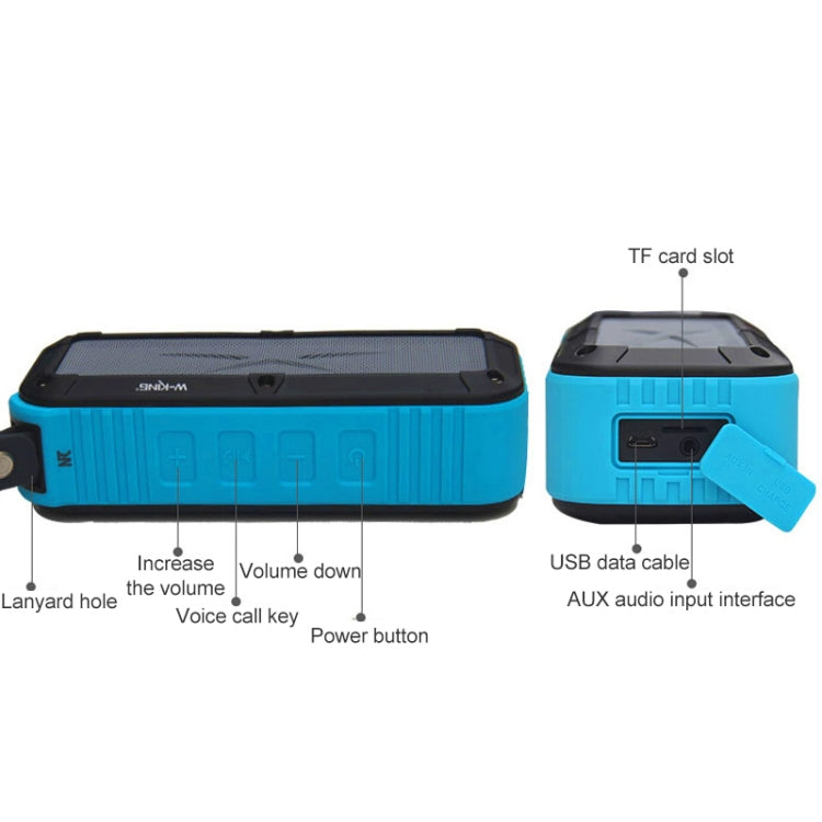 W-KING S20 Loudspeakers IPX6 Waterproof Bluetooth Speaker Portable NFC Bluetooth Speaker for Outdoors / Shower / Bicycle FM Radio (Green) - free shipping - PMC Jewellery - Order now!