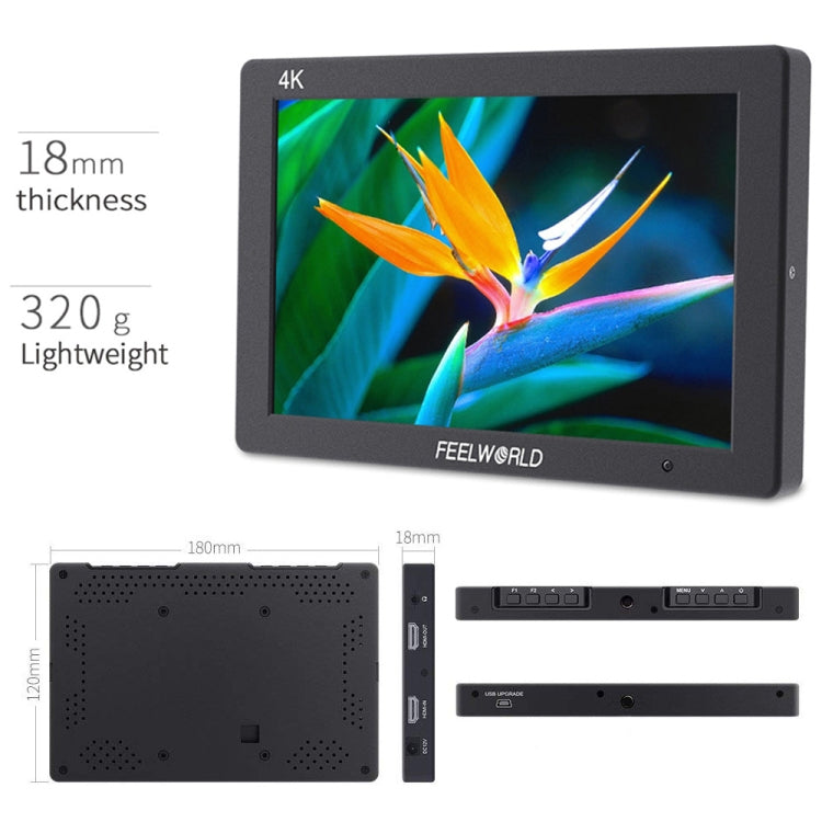 FEELWORLD T7 7 Inch IPS 1920x1200 HDMI On Camera Field Monitor Support 4K Input Output Video Monitor - free shipping - PMC TechLife - Order now!