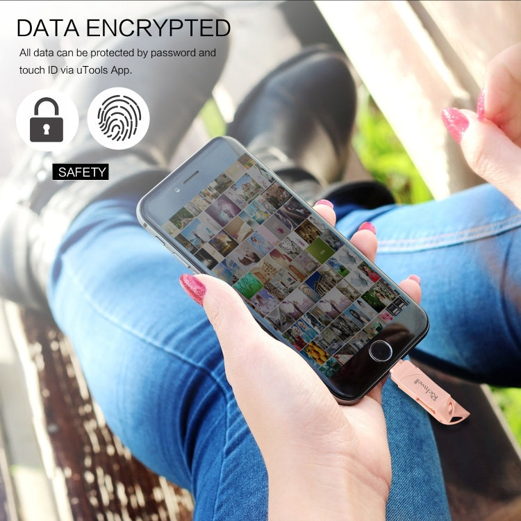 Richwell DXZ66 USB Flash Disk 16G 3 in 1 Micro USB + 8 Pin + USB 3.0 Compatible IPhone & IOS(Rose Gold) - free shipping - PMC Jewellery - Order now!