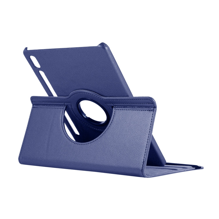 ENKAY 360 Degree Rotation Lichi Texture Leather Case with Holder for Samsung Galaxy Tab S6 10.5 T860 / T865(Dark Blue) - free shipping - PMc TechLife - Order now!