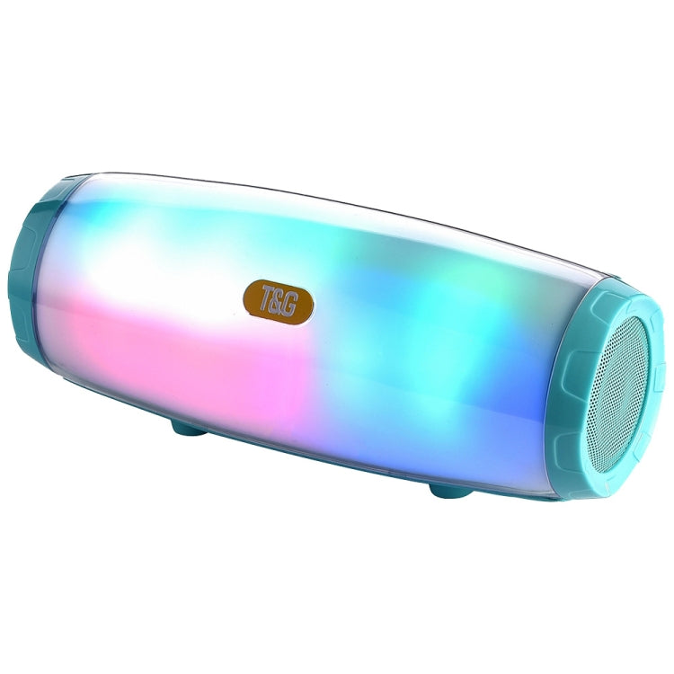 T&G TG165 5W*2 Portable Wireless Speaker Speaker With Dancing LED Flashing Light Mp3 AUX USB FM Radio Stereo Subwoofer(Green) - free shipping - PMC Jewellery - Order now!