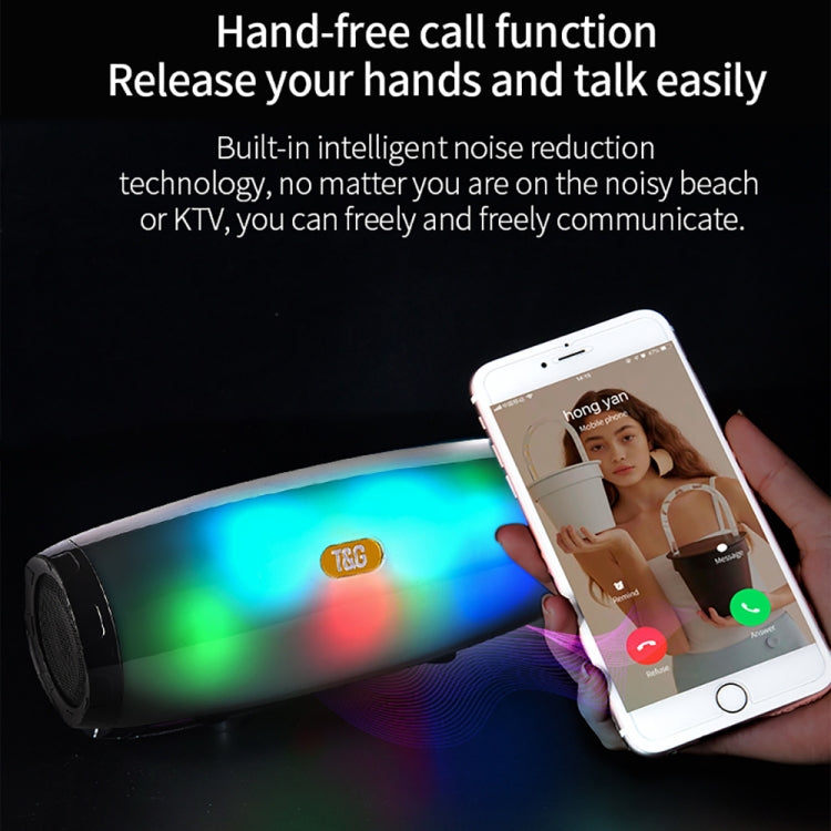T&G TG165 5W*2 Portable Wireless Speaker Speaker With Dancing LED Flashing Light Mp3 AUX USB FM Radio Stereo Subwoofer(Green) - free shipping - PMC Jewellery - Order now!
