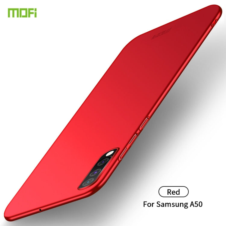 For Galaxy A50 MOFI Frosted PC Ultra-thin Hard Case(Red) - Galaxy Phone Cases by MOFI | Online Shopping South Africa | PMC TechLife