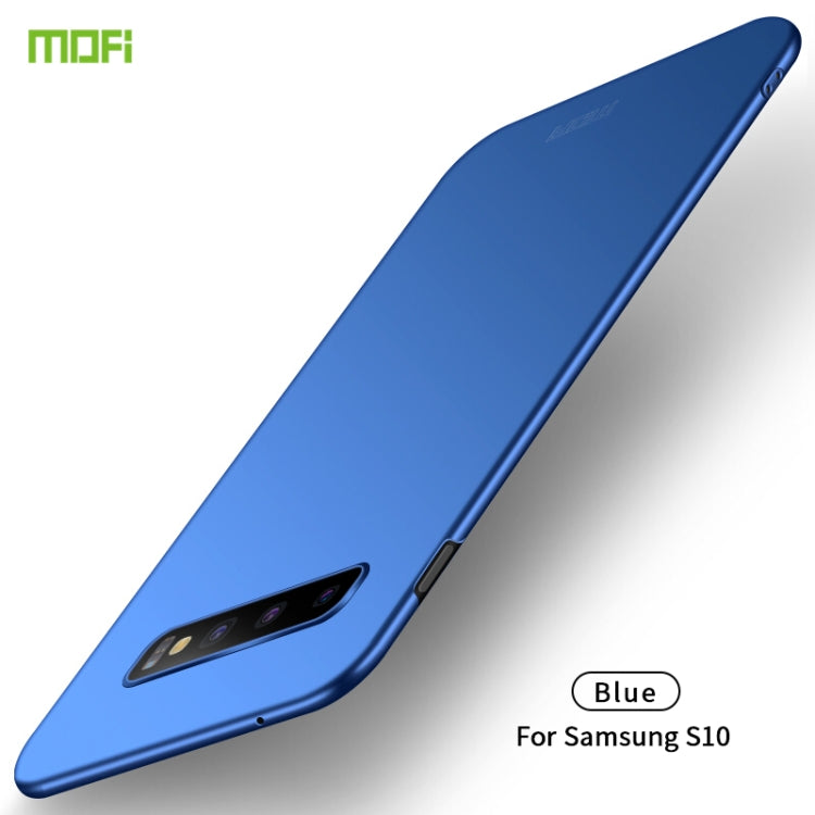 For Galaxy S10 MOFI Frosted PC Ultra-thin Hard Case(Blue) - Galaxy Phone Cases by MOFI | Online Shopping South Africa | PMC TechLife
