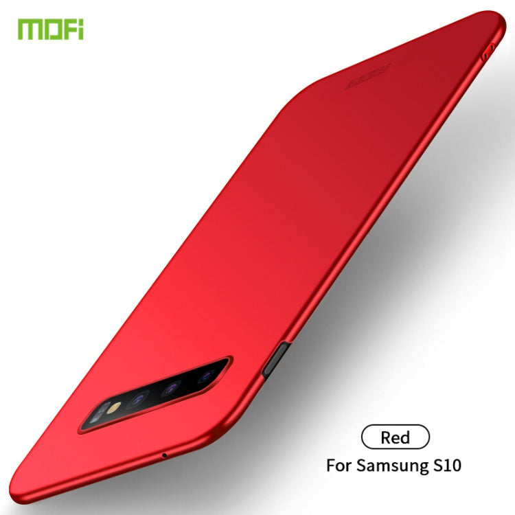 For Galaxy S10 MOFI Frosted PC Ultra-thin Hard Case(Red) - Galaxy Phone Cases by MOFI | Online Shopping South Africa | PMC TechLife | Buy Now Pay Later Mobicred