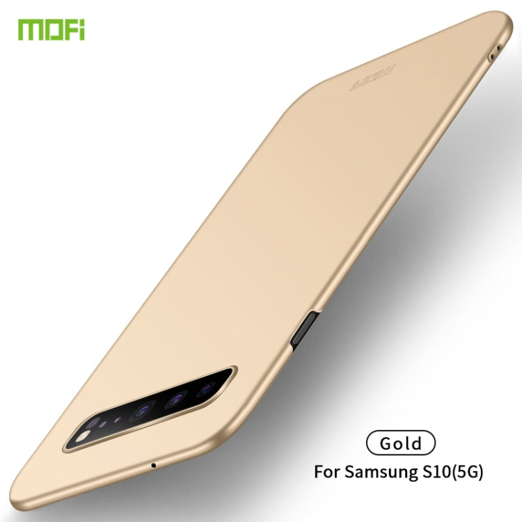 For Galaxy S10 5G MOFI Frosted PC Ultra-thin Hard Case(Gold) - Galaxy Phone Cases by MOFI | Online Shopping South Africa | PMC TechLife | Buy Now Pay Later Mobicred