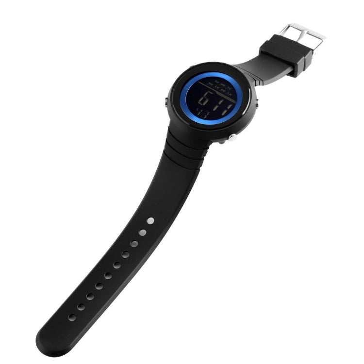 SKMEI 1497 Fashion Simple Backlight Single Display Electronic Watch Timing Alarm Watch(Blue White) - free shipping - PMC TechLife - Order now!