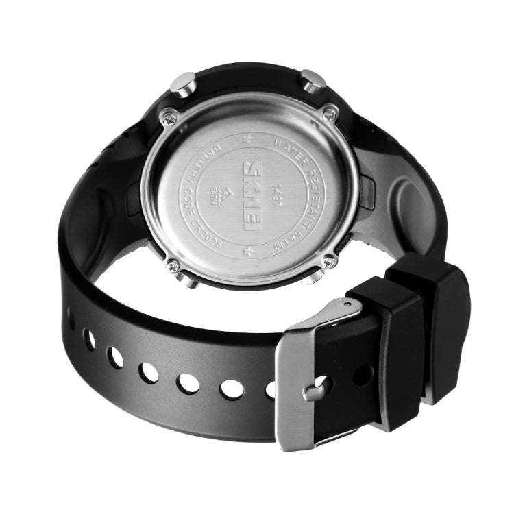 SKMEI 1497 Fashion Simple Backlight Single Display Electronic Watch Timing Alarm Watch(Black  White) - free shipping - PMC TechLife - Order now!