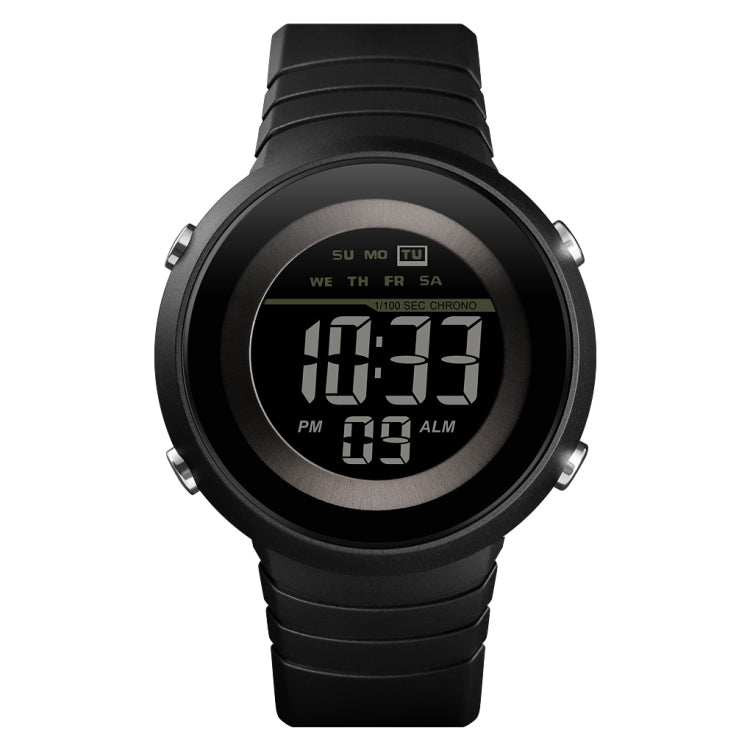 SKMEI 1497 Fashion Simple Backlight Single Display Electronic Watch Timing Alarm Watch(Black ) - free shipping - PMC TechLife - Order now!