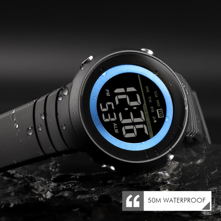 SKMEI 1497 Fashion Simple Backlight Single Display Electronic Watch Timing Alarm Watch(Black ) - free shipping - PMC TechLife - Order now!