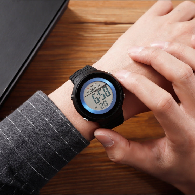 SKMEI 1497 Fashion Simple Backlight Single Display Electronic Watch Timing Alarm Watch(Black ) - free shipping - PMC TechLife - Order now!