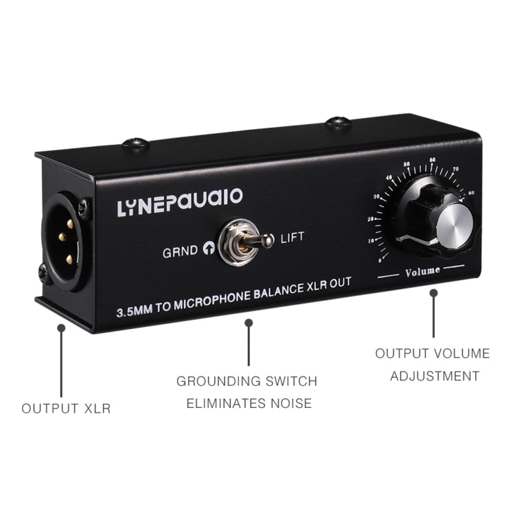 B012 Professional Stereo Signal Converted to Microphone Balanced Signal Output - free shipping - PMC Jewellery - Order now!