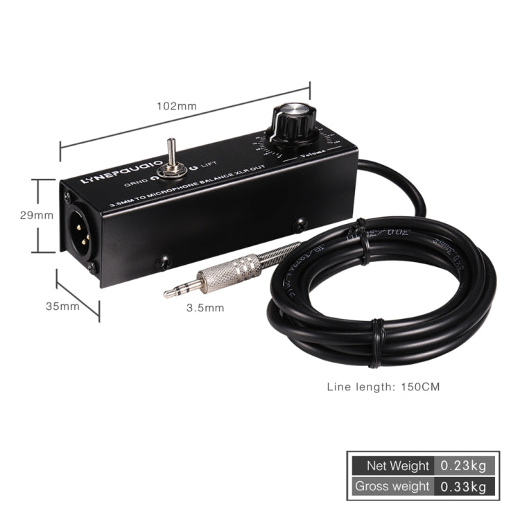 B012 Professional Stereo Signal Converted to Microphone Balanced Signal Output - free shipping - PMC Jewellery - Order now!
