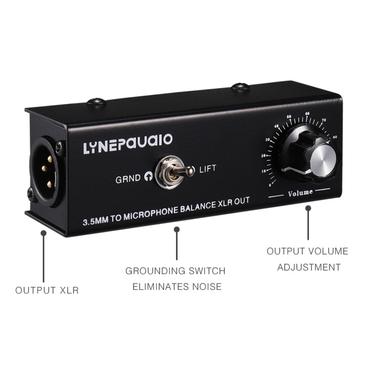 B012 Professional Stereo Signal Converted to Microphone Balanced Signal Output - free shipping - PMC Jewellery - Order now!