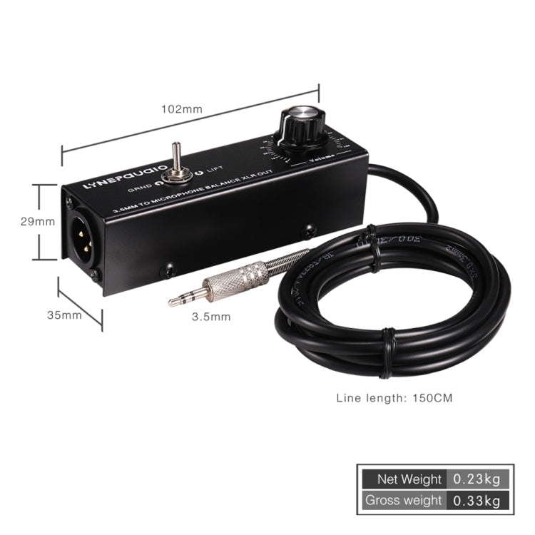 B012 Professional Stereo Signal Converted to Microphone Balanced Signal Output - free shipping - PMC Jewellery - Order now!