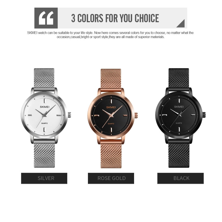 SKMEI 1528 Simple Fashion Lady Watch Casual Netting Scale(Black) - free shipping - PMC TechLife - Order now!