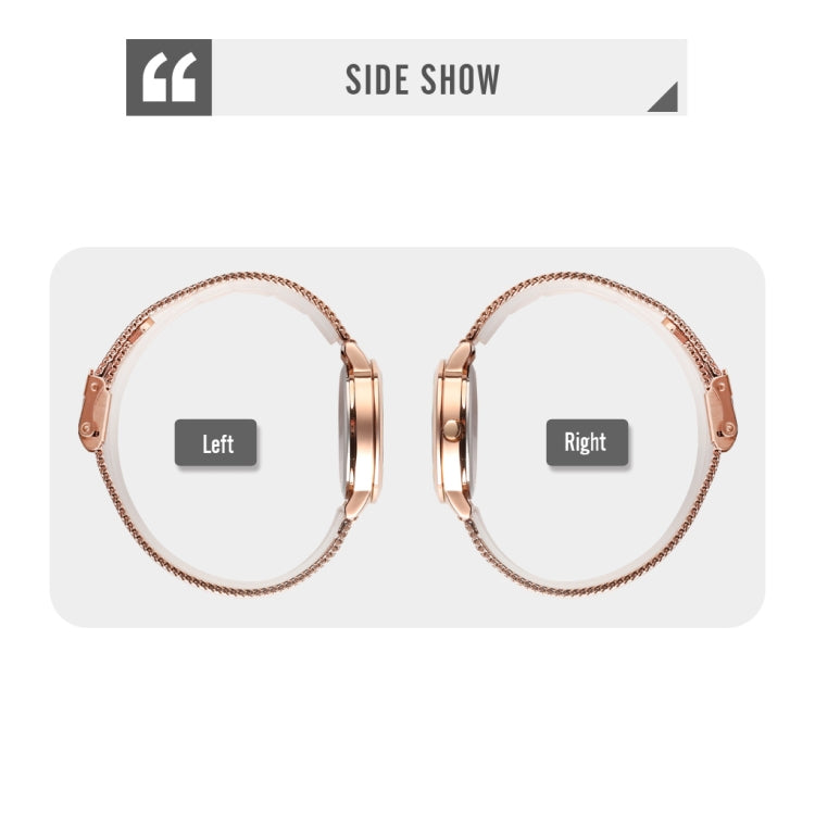 SKMEI 1528 Simple Fashion Lady Watch Casual Netting Scale(Rose Gold) - free shipping - PMC TechLife - Order now!