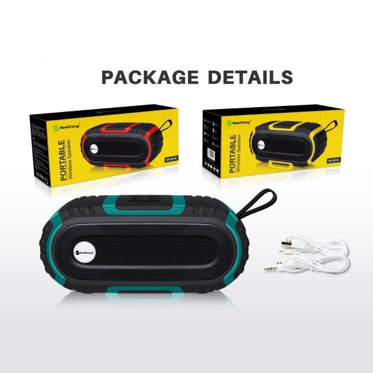 New Rixing NR5016 Wireless Portable Bluetooth Speaker Stereo Sound 10W System Music Subwoofer Column, Support TF Card, FM(Blue) - free shipping - PMC Jewellery - Order now!