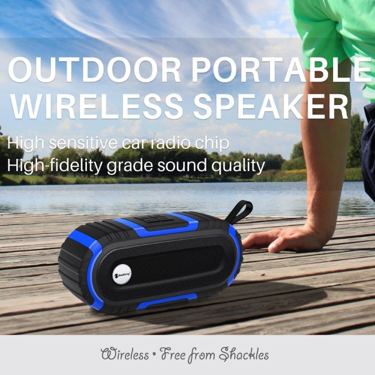 New Rixing NR5016 Wireless Portable Bluetooth Speaker Stereo Sound 10W System Music Subwoofer Column, Support TF Card, FM(Blue) - free shipping - PMC Jewellery - Order now!