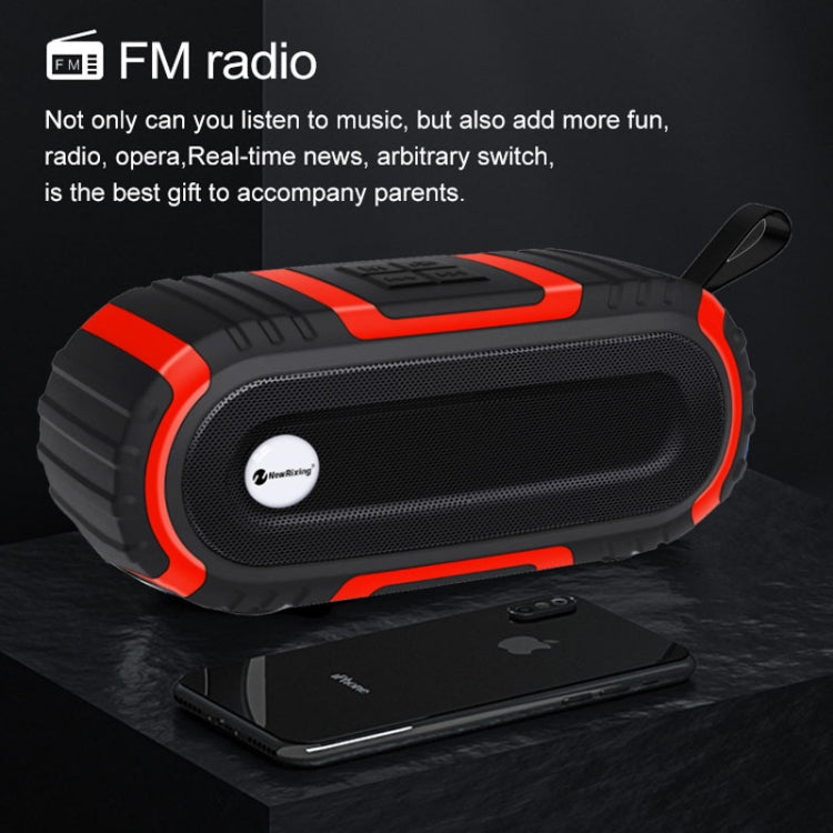 New Rixing NR5016 Wireless Portable Bluetooth Speaker Stereo Sound 10W System Music Subwoofer Column, Support TF Card, FM(Yellow) - free shipping - PMC Jewellery - Order now!