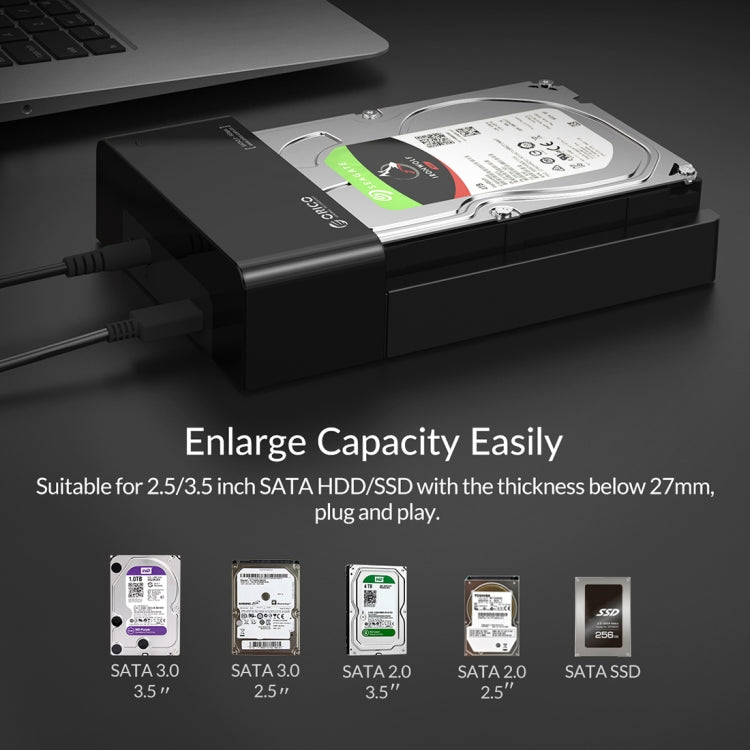 ORICO 6518C3-G2 2.5 / 3.5 inch Type-C Hard Drive Dock - free shipping - PMC Jewellery - Order now!