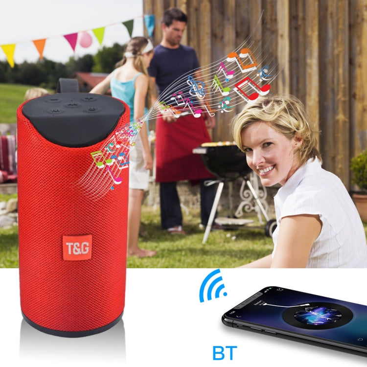 T&G TG113 Portable Bluetooth Speakers Waterproof Stereo Outdoor Loudspeaker MP3 Bass Sound Box with FM Radio(Red) - free shipping - PMC Jewellery - Order now!