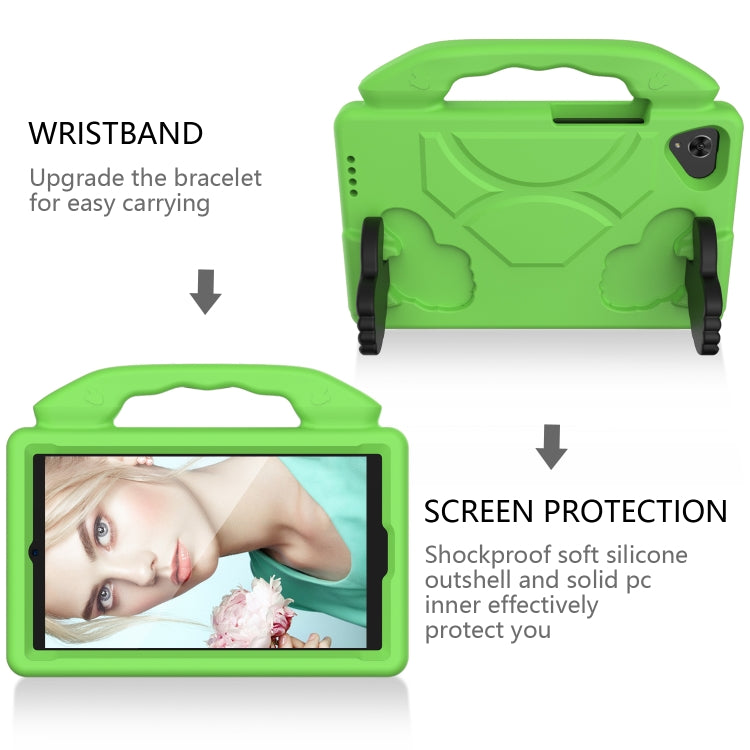 For Samsung Galaxy Tab A 8.0 2019 / T290 Thumb Bracket EVA Shockproof Tablet Case(Green) - Other Galaxy Tab PC by PMC TechLife | Online Shopping South Africa | PMC TechLife | Buy Now Pay Later Mobicred