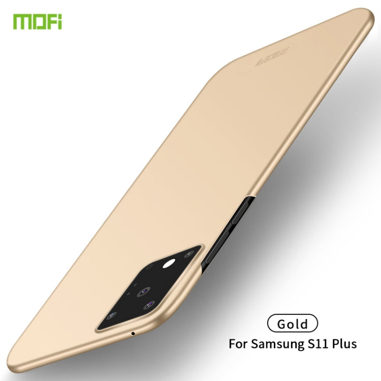 For Galaxy S20 Ultra MOFI Frosted PC Ultra-thin Hard Case(Gold) - Galaxy Phone Cases by MOFI | Online Shopping South Africa | PMC TechLife