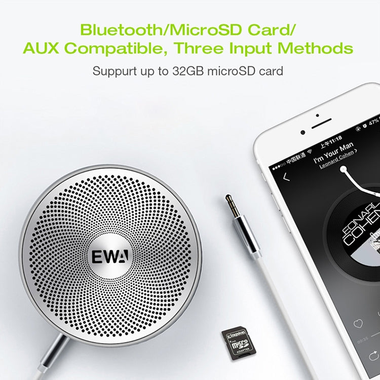 EWA A2 Pro Metal Speaker Outdoor Waterproof Bluetooth Sound Bass Speaker(Black) - free shipping - PMC Jewellery - Order now!