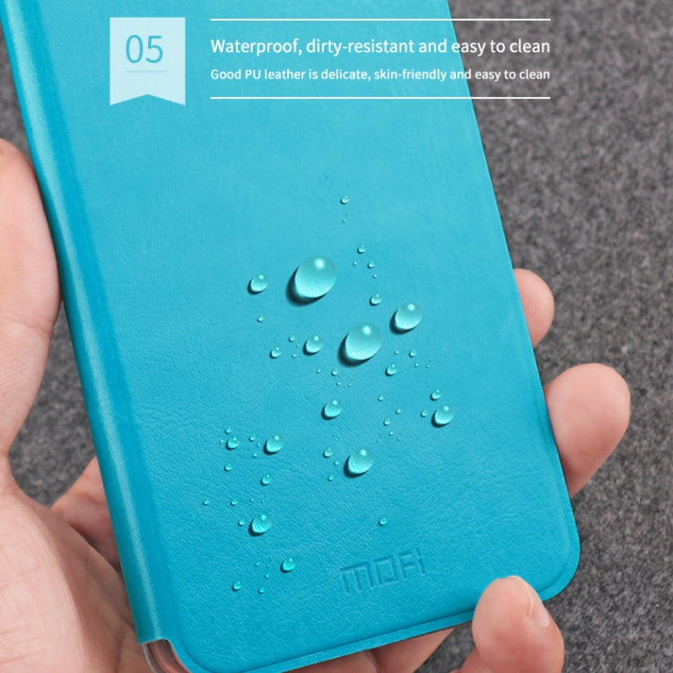 For Xiaomi Mi 10 Pro MOFI Rui Series Classical Leather Embedded Steel Plate All-inclusive Horizontal Flip PU Leather Case(Blue) - Xiaomi Cases by MOFI | Online Shopping South Africa | PMC TechLife