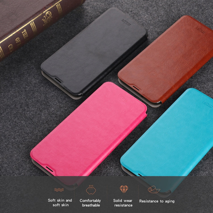 For Xiaomi Mi 10 Pro MOFI Rui Series Classical Leather Embedded Steel Plate All-inclusive Horizontal Flip PU Leather Case(Blue) - Xiaomi Cases by MOFI | Online Shopping South Africa | PMC TechLife