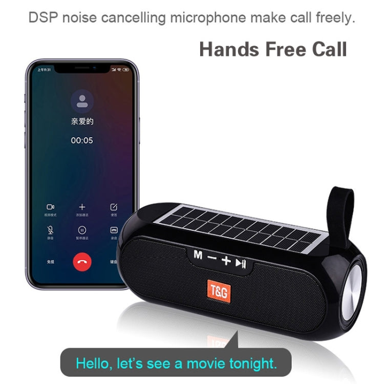 T&G TG182 Portable Column Wireless Stereo Music Box Solar Power waterproof USB AUX FM radio super bass(Red) - free shipping - PMC Jewellery - Order now!